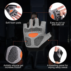 Women's Lightweight Fingerless Gym/Fitness Gloves