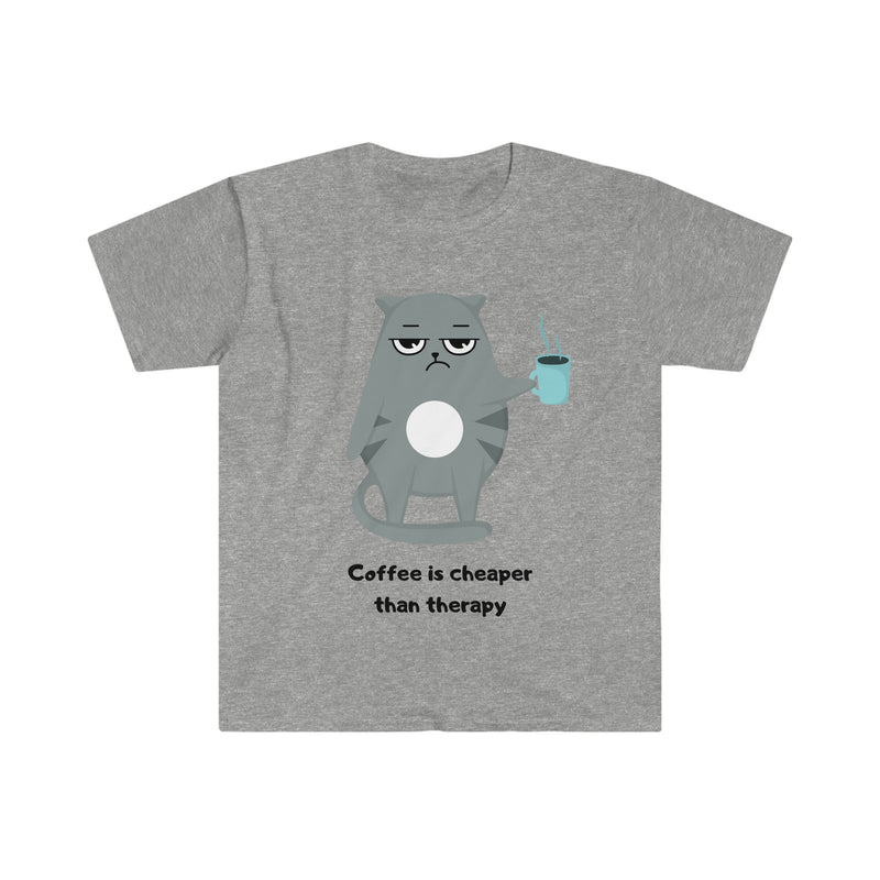 Coffee is Cheaper than Therapy Unisex Softstyle T-Shirt