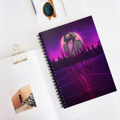 JettySpaghetti Stylized Ruled Line Spiral Notebook