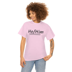 He/Him Unisex Heavy Cotton Tee