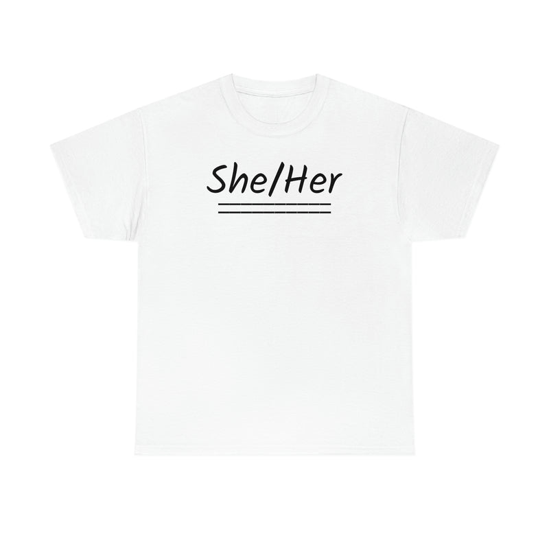 She/Her Unisex Heavy Cotton Tee