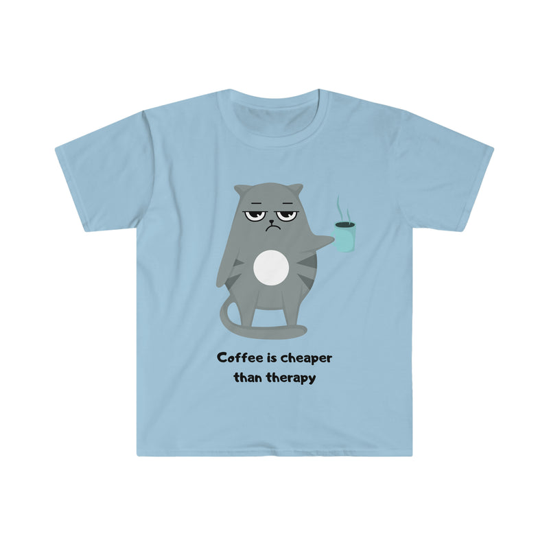 Coffee is Cheaper than Therapy Unisex Softstyle T-Shirt