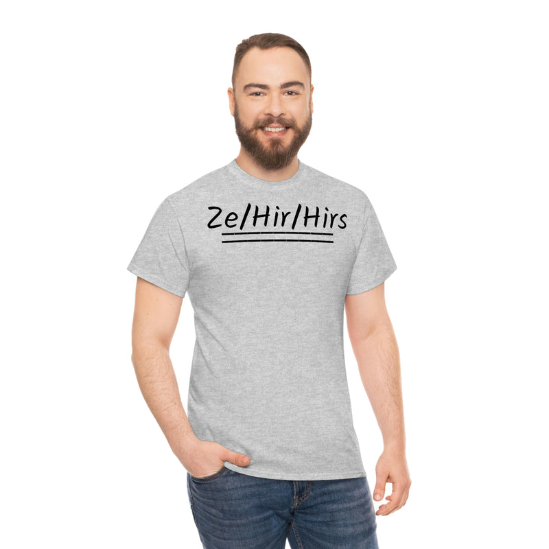 Ze/Hir/Hirs Unisex Heavy Cotton Tee