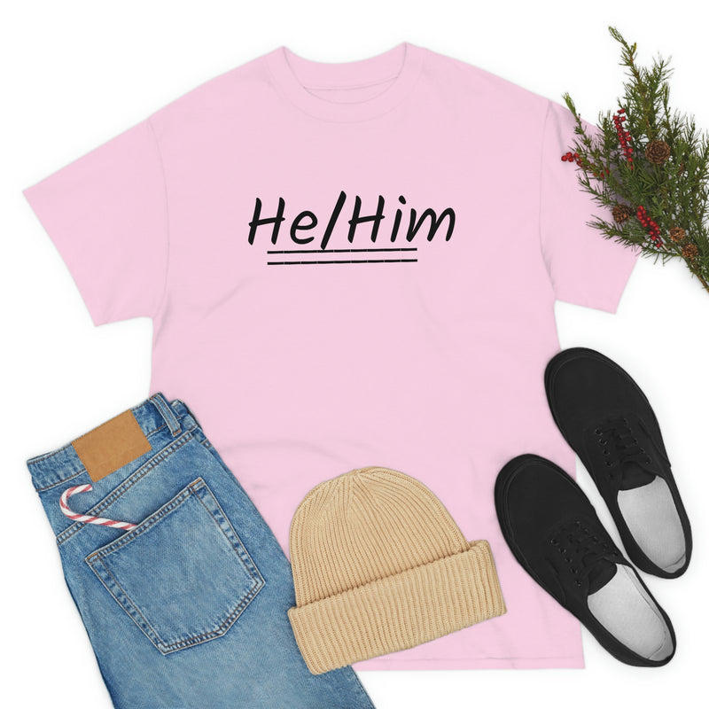 He/Him Unisex Heavy Cotton Tee