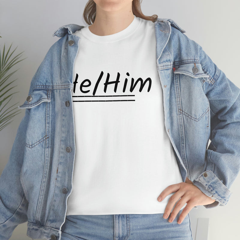 He/Him Unisex Heavy Cotton Tee