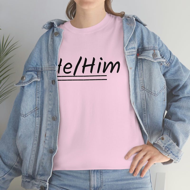 He/Him Unisex Heavy Cotton Tee