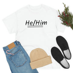 He/Him Unisex Heavy Cotton Tee