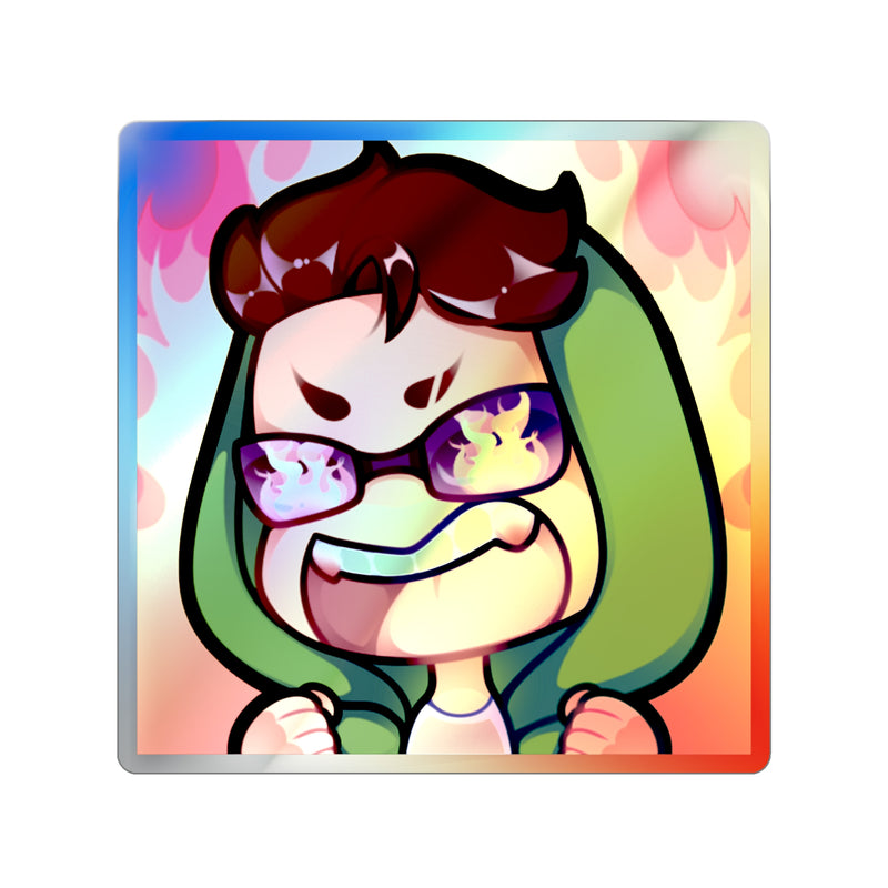 JetoAngry Emoji Holo Sticker