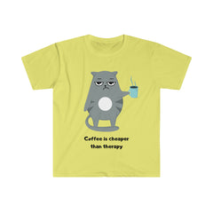 Coffee is Cheaper than Therapy Unisex Softstyle T-Shirt